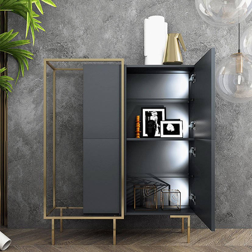 Credenza bufetera Minimalista con Estructura de Acero (Azul)