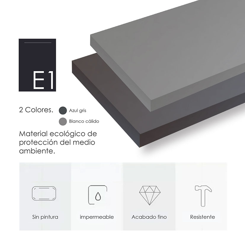 Credenza bufetera Minimalista con Estructura de Acero (Azul)