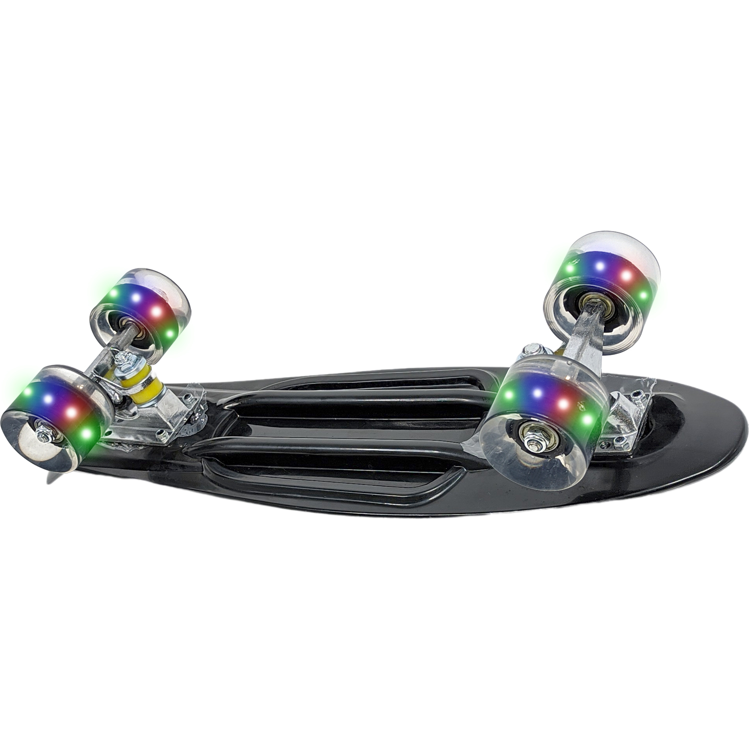 Patineta Penny Skate Clasica Antiderrapante Poliuretano Luces Led Negro