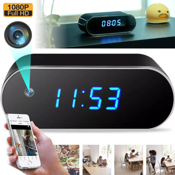 Camara Wifi Tipo Reloj De Mesa Hd 1080p Sensor Movimiento