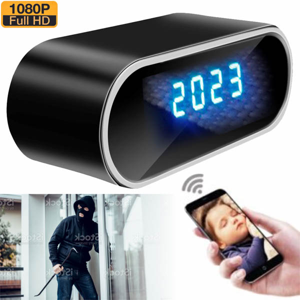 Camara Wifi Tipo Reloj De Mesa Hd 1080p Sensor Movimiento