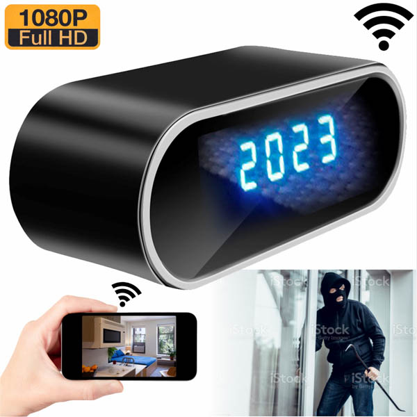 Camara Wifi Tipo Reloj De Mesa Hd 1080p Sensor Movimiento