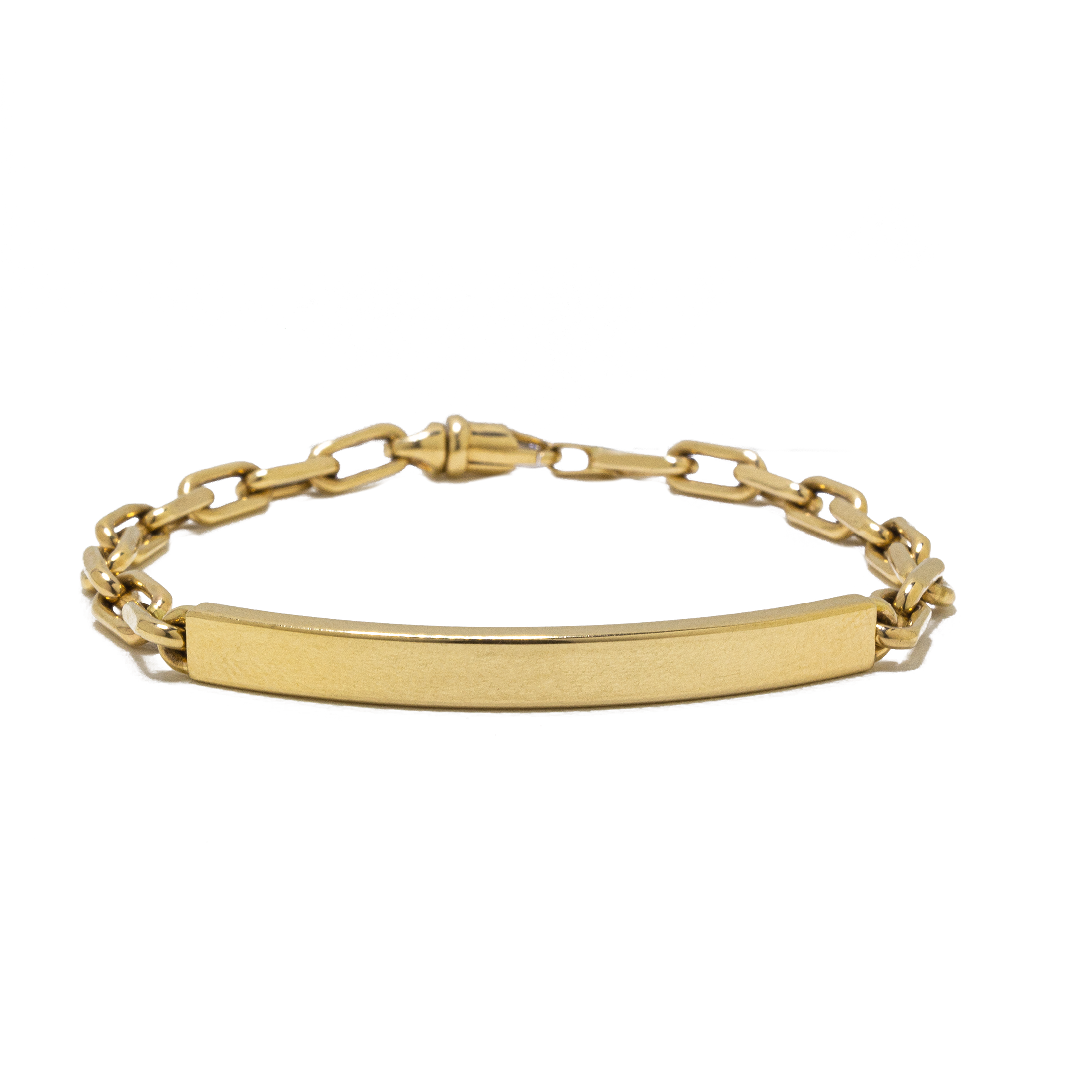 Esclava Tejido Rolo Oro Italiano 14 Kilates.