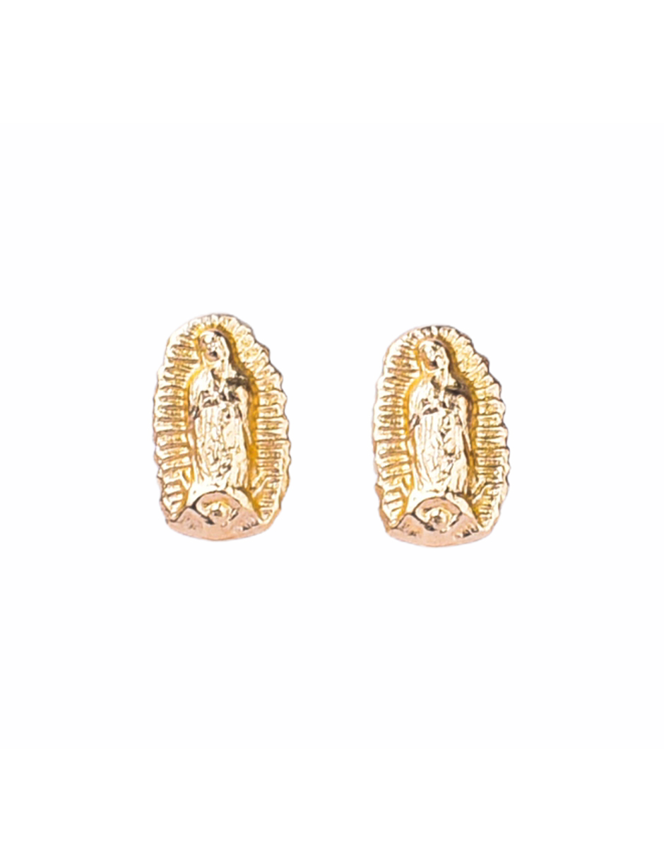 Broquel de estampado con Virgen de Guadalupe Oro 14K - Mancini Joyas