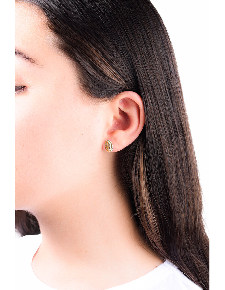 Broquel de estampado con Virgen de Guadalupe Oro 14K - Mancini Joyas