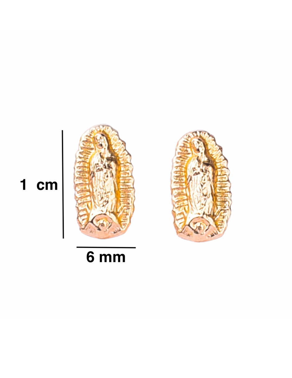 Broquel de estampado con Virgen de Guadalupe Oro 14K - Mancini Joyas