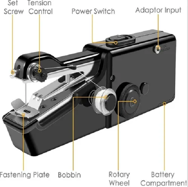 Inteligente Máquina De Coser Eléctrica Portátil Mano Negro