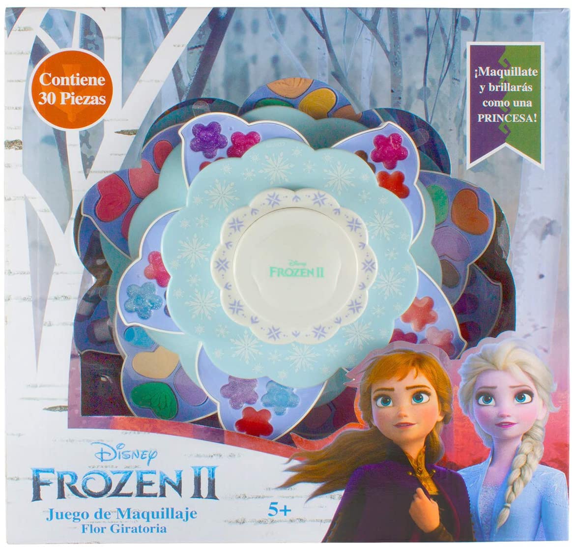 Set De Maquillaje Disney Frozen En Forma De Flor Giratorio