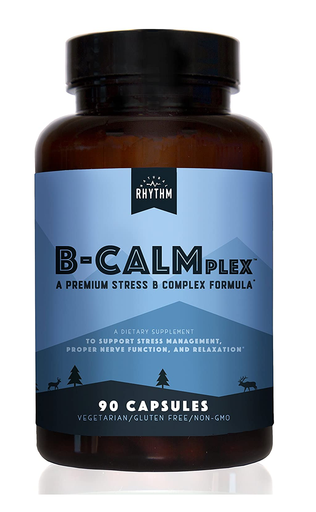 Complejo B para estrés y ansiedad, soporta la función nerviosa 90 cápsulas 3.3 Onzas