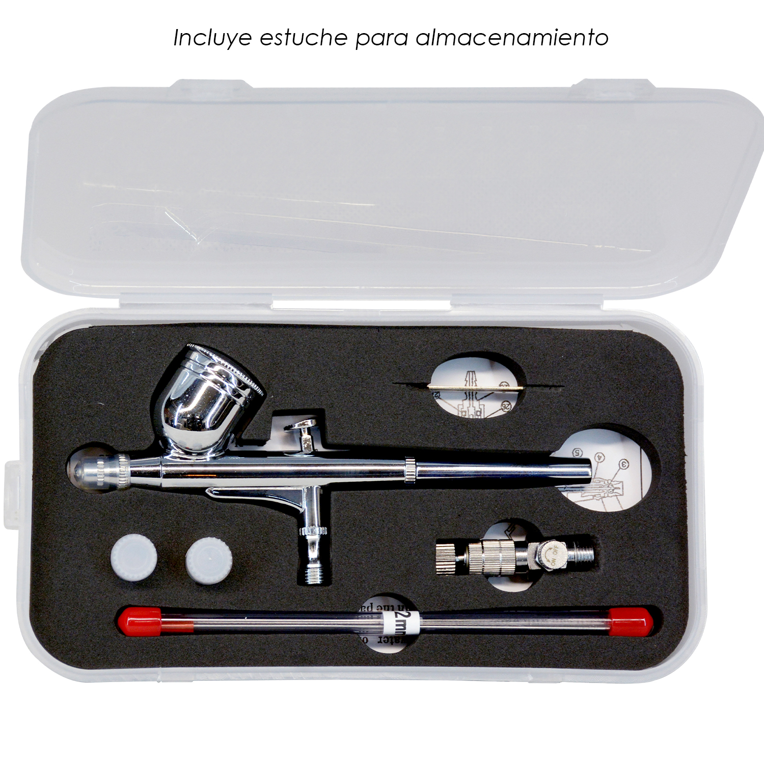 Aerografo Doble Mini Compresor Aire 30 PSI Kit Multiusos Incluye Accesorios