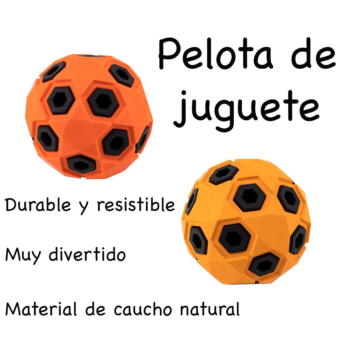 Juguete pelota para croquetas perro resistente color Mr. Wuff