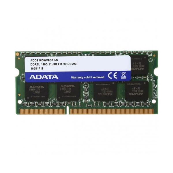 Memoria RAM PC12800 8 GB DDR3L 1600 MHz Portátil 204-pin SO-DIMM Laptop ADDS1600W8G11-S