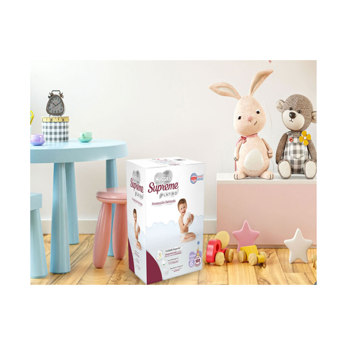 Huggies Supreme Platino Pañales Etapa 6 Unisex 120 pzas