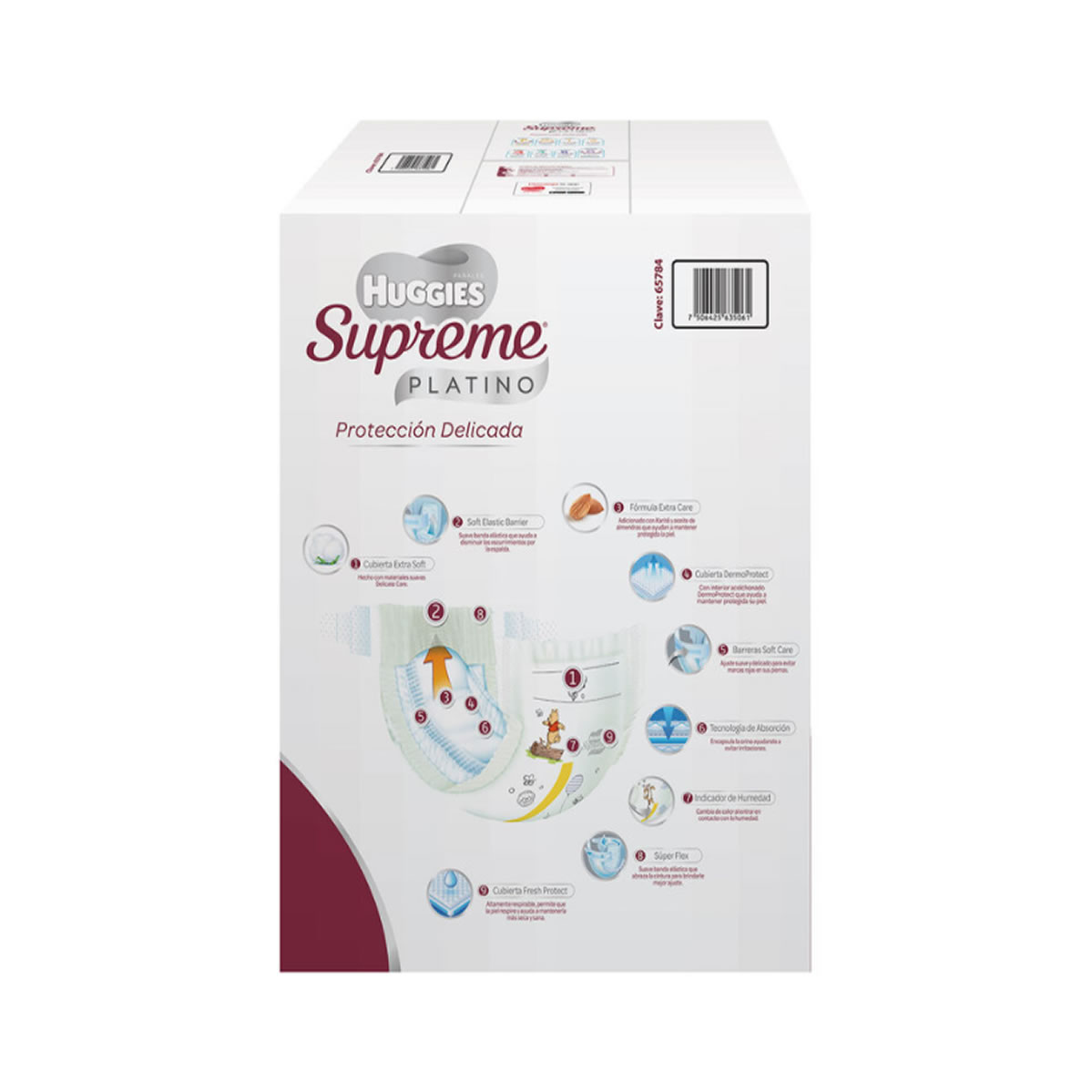 Huggies Supreme Platino Pañales Etapa 6 Unisex 120 pzas