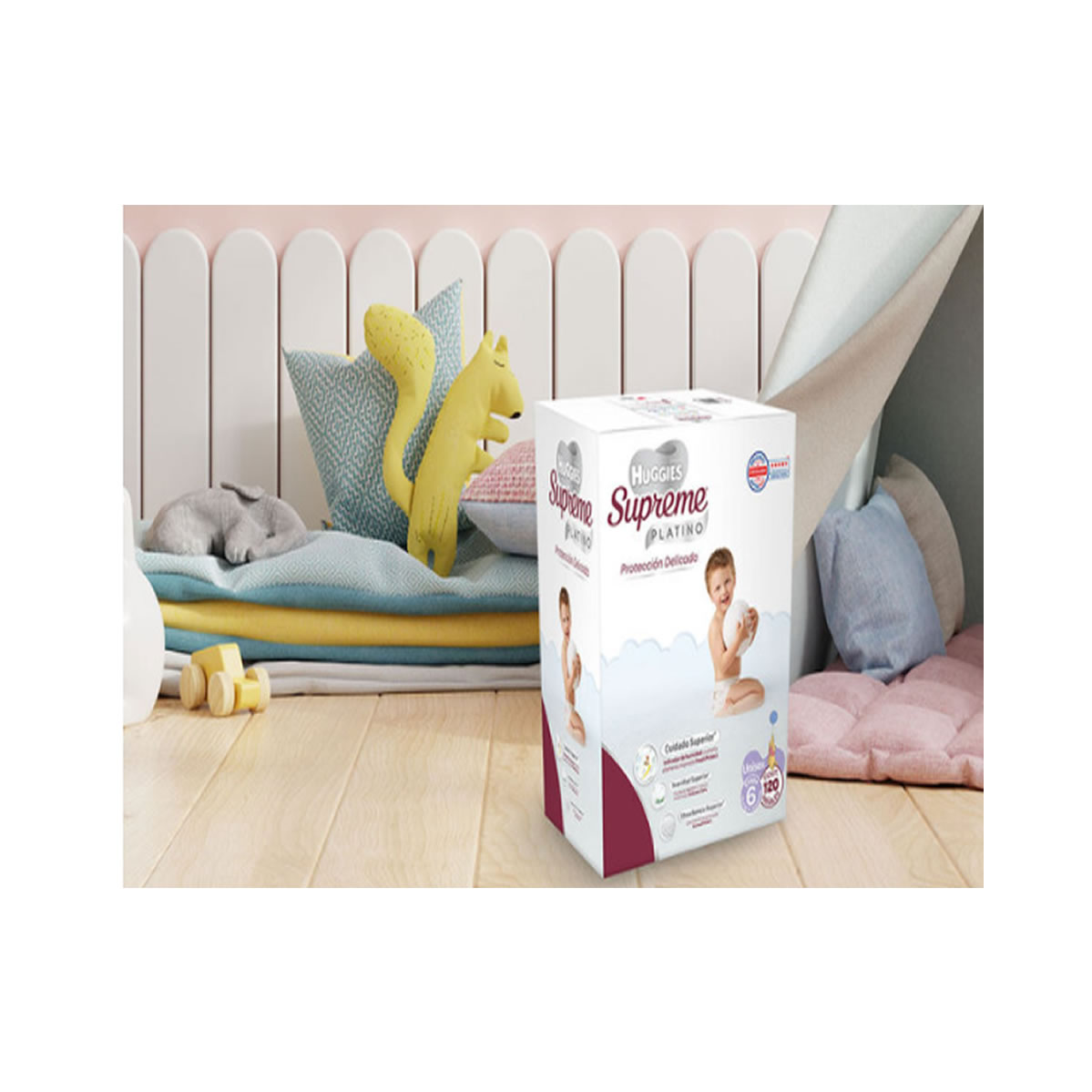 Huggies Supreme Platino Pañales Etapa 6 Unisex 120 pzas