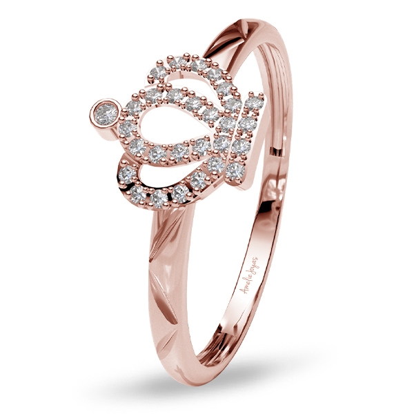 Anillo de XV años en Oro Rosa de 10K Amelie Joyas