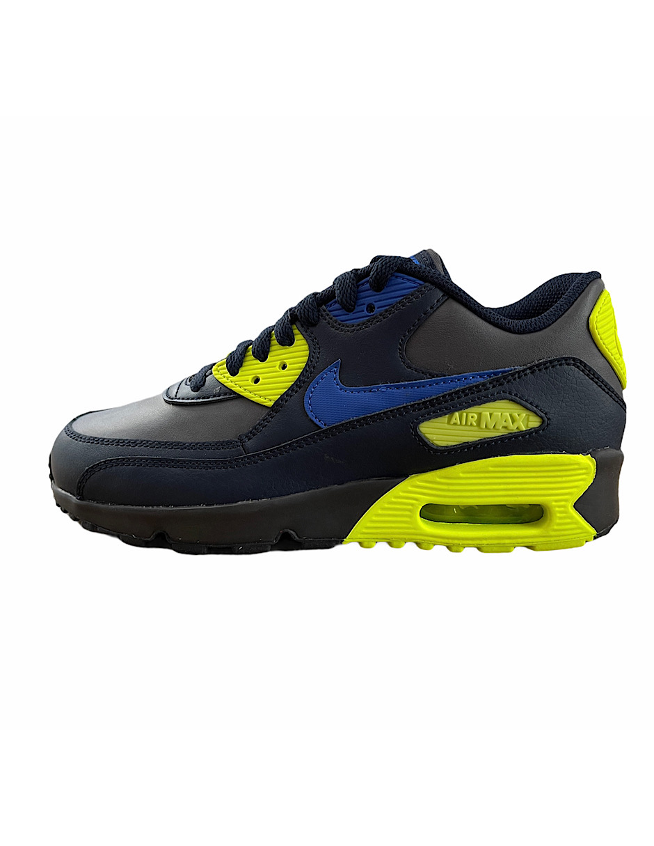 TENIS NIKE AIR MAX 90 LTR negro, azul, amarillo