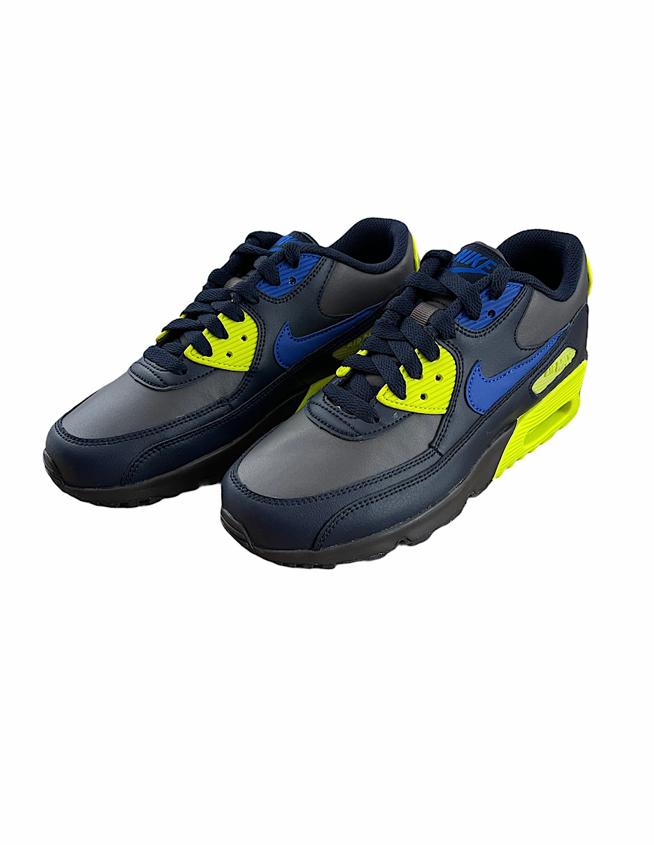 TENIS NIKE AIR MAX 90 LTR negro, azul, amarillo