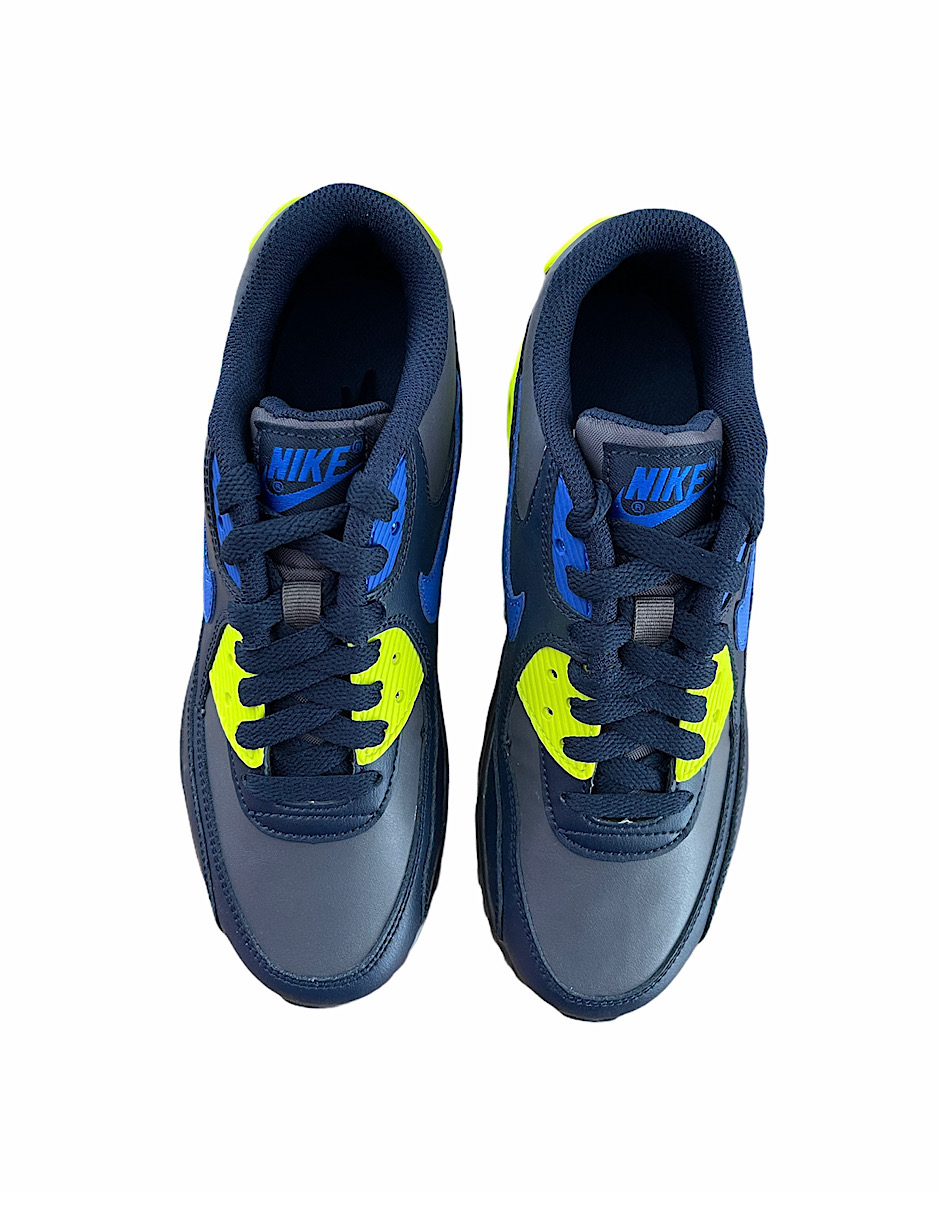 TENIS NIKE AIR MAX 90 LTR negro, azul, amarillo