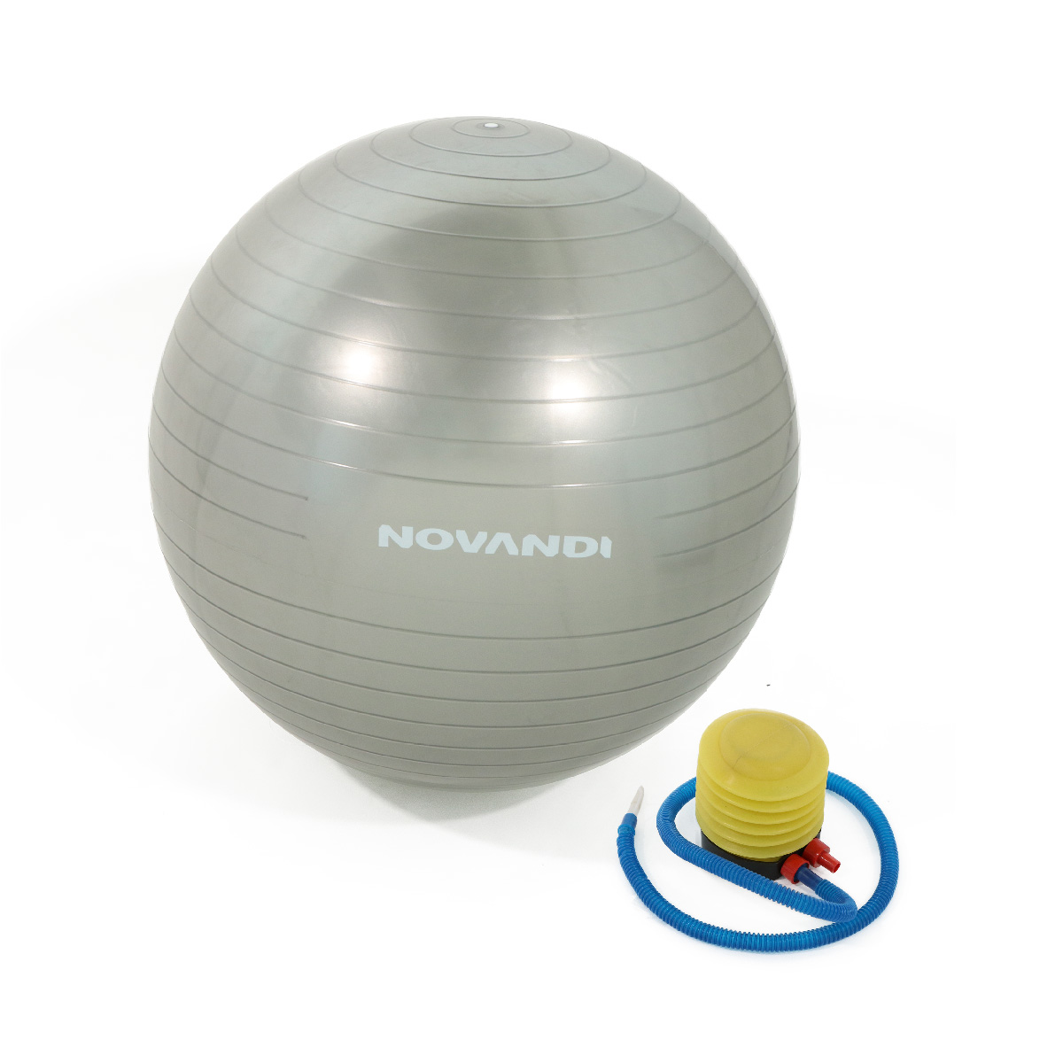 Pelota de Ejercicio 65 cm para Yoga, Pilates y Fitness color Plata.