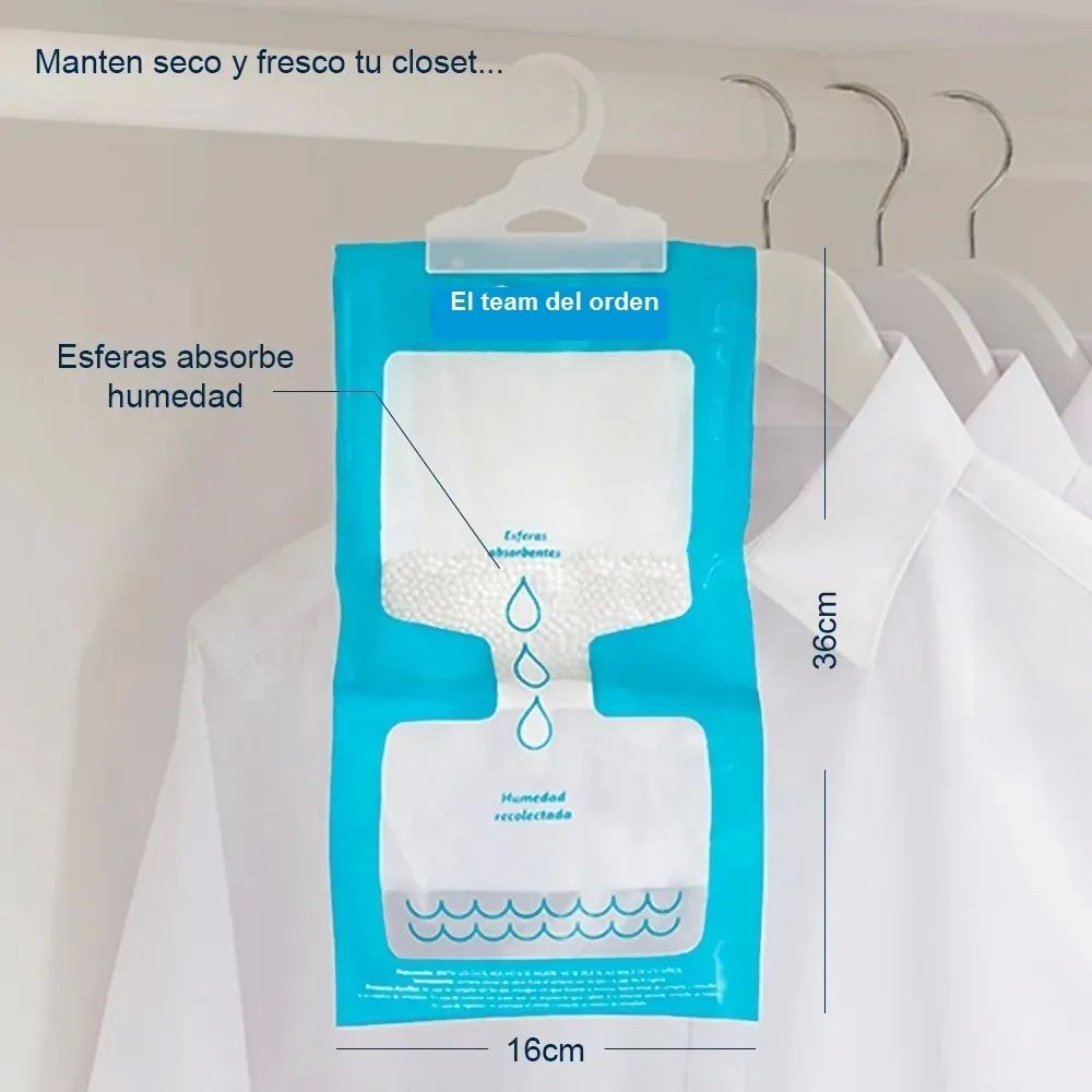 Gancho Absorbe Humedad Closet Deshumidificador Limpieza