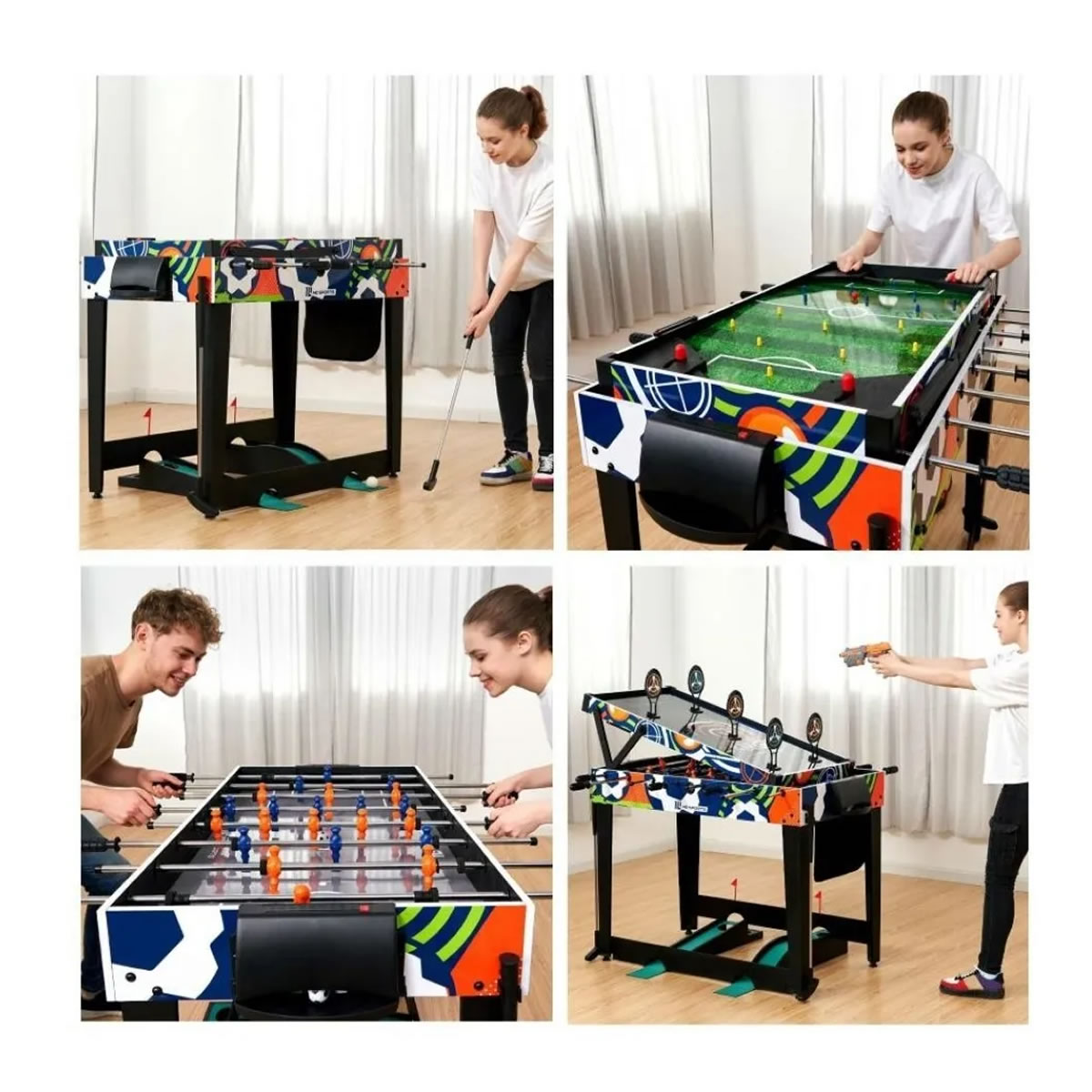 Mesa Multijuegos Teens 4 en 1 48" MD Sports GRO1 SMS
