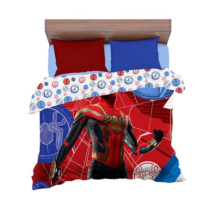 EDREDON  suave y acogedor MATRIMONIAL SPIDERMAN TELARAÑA