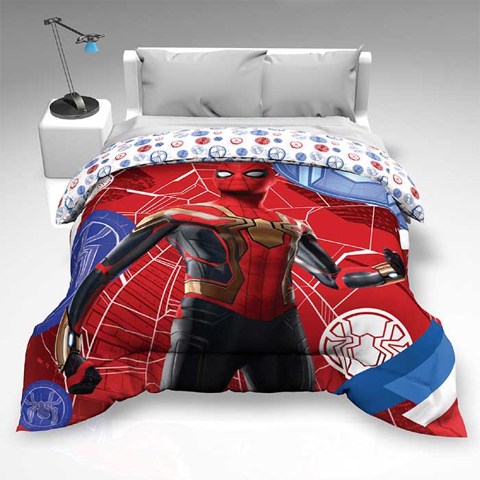 EDREDON  suave y acogedor MATRIMONIAL SPIDERMAN TELARAÑA