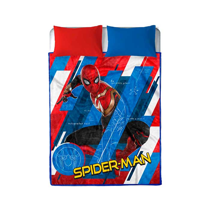 COBERTOR suave y calientito MATRIMONIAL SPIDERMAN TECH