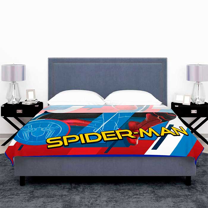 COBERTOR suave y calientito MATRIMONIAL SPIDERMAN TECH
