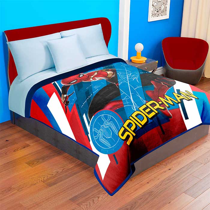 COBERTOR suave y calientito MATRIMONIAL SPIDERMAN TECH