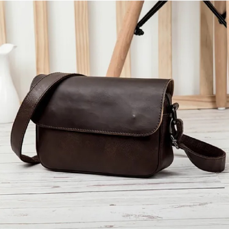 Bolsa Mensajero Hombre Bandolera Piel Impermeable