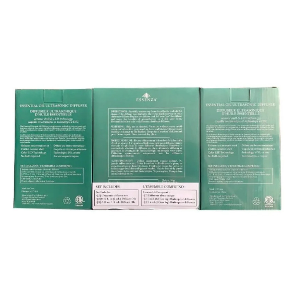 Difusor Eléctrico Essenza 2pzas Incluye 3 Aceites Esenciales