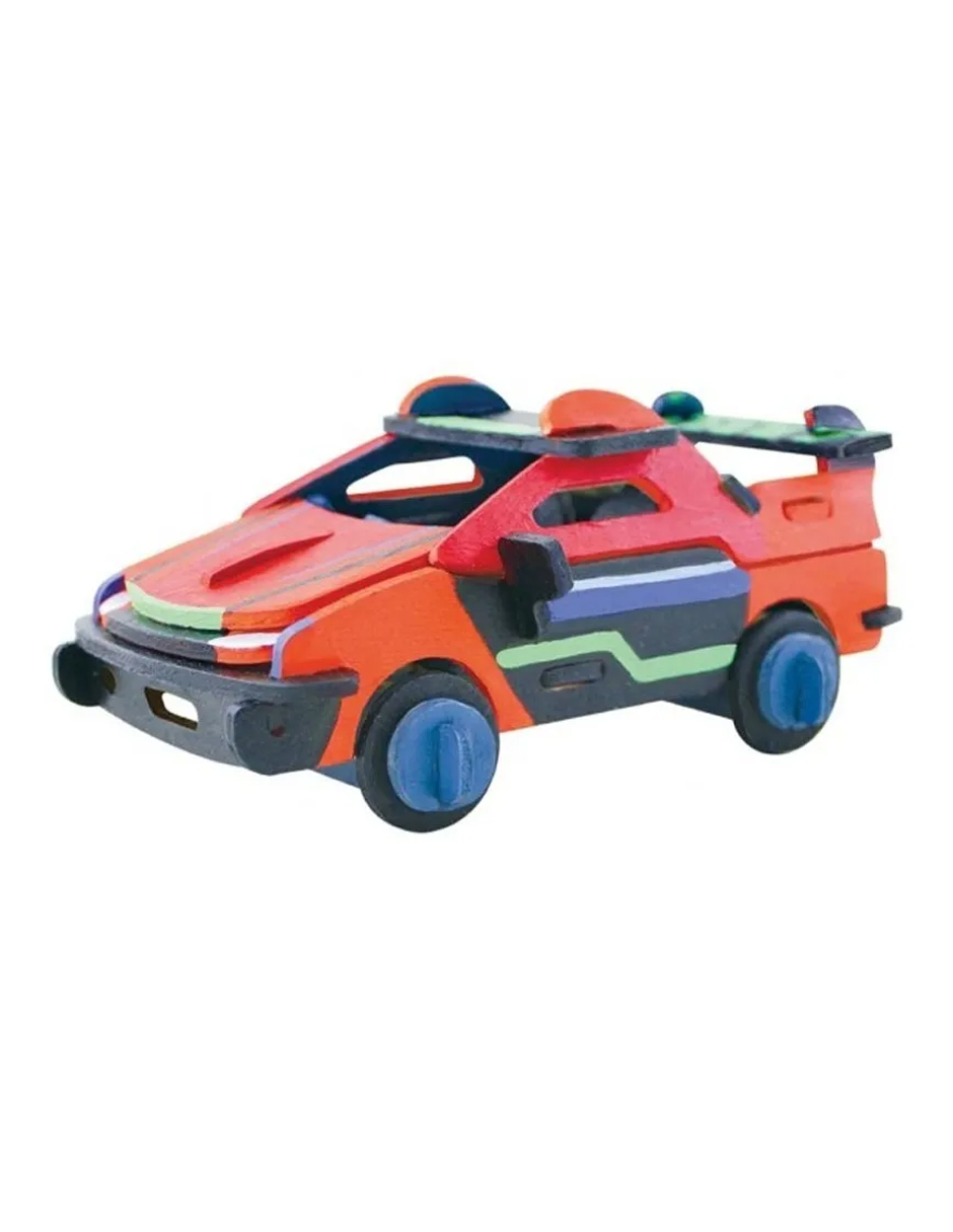 Robotime Carro Para Pintar Armable Madera Niños Bloques