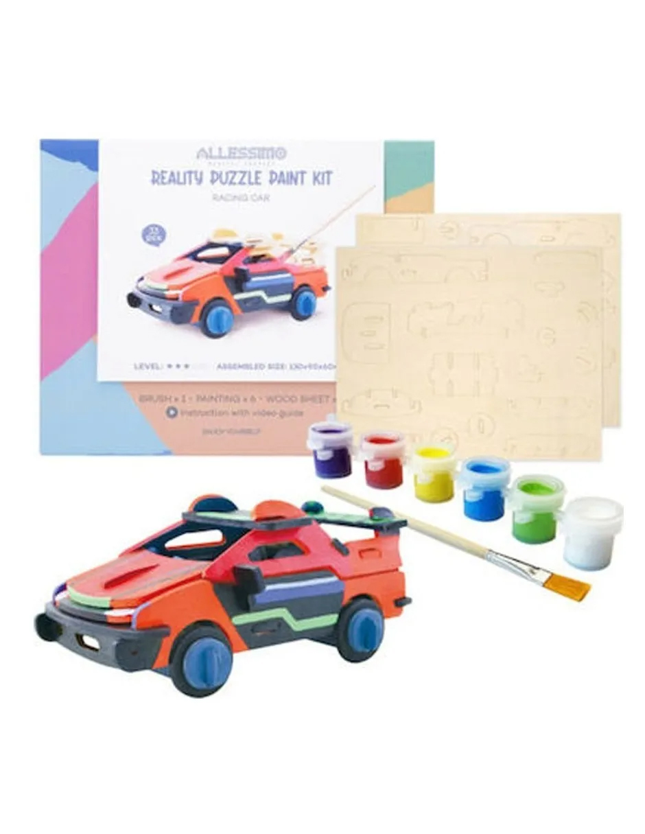 Robotime Carro Para Pintar Armable Madera Niños Bloques