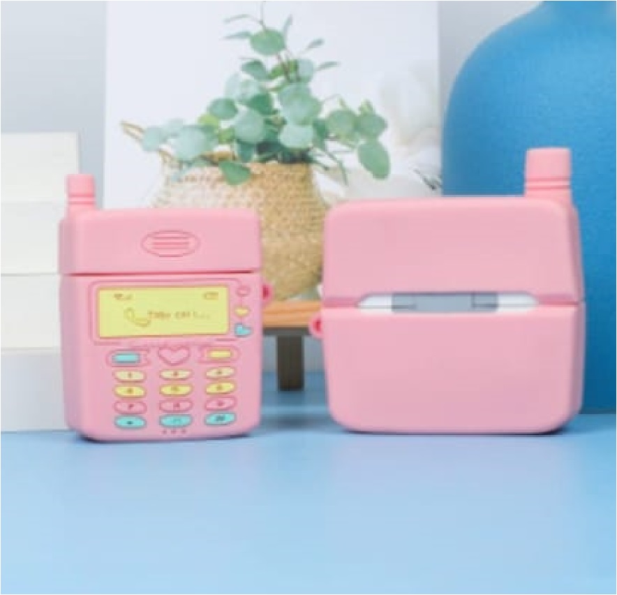 Funda 3D Diseño Telefono Baby Call Airpods Generación 1 y 2