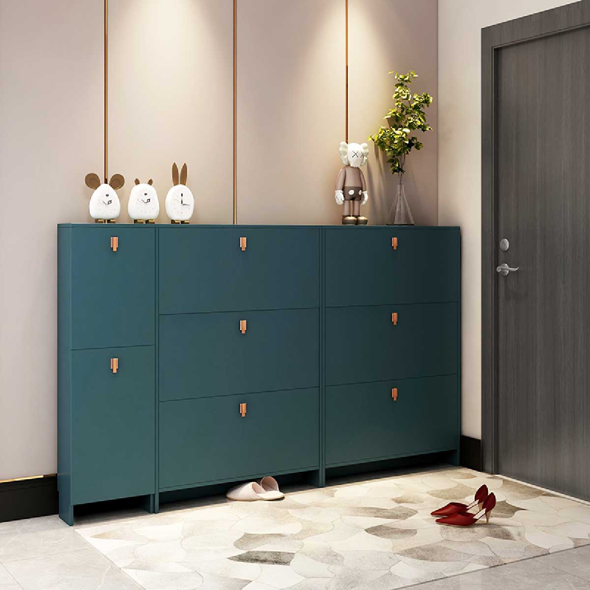 Zapatera mueble, organizador de zapatos de MDP 80 cm doble fila.
