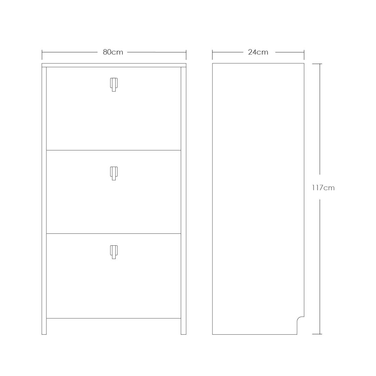 Zapatera mueble, organizador de zapatos de MDP 80 cm doble fila.