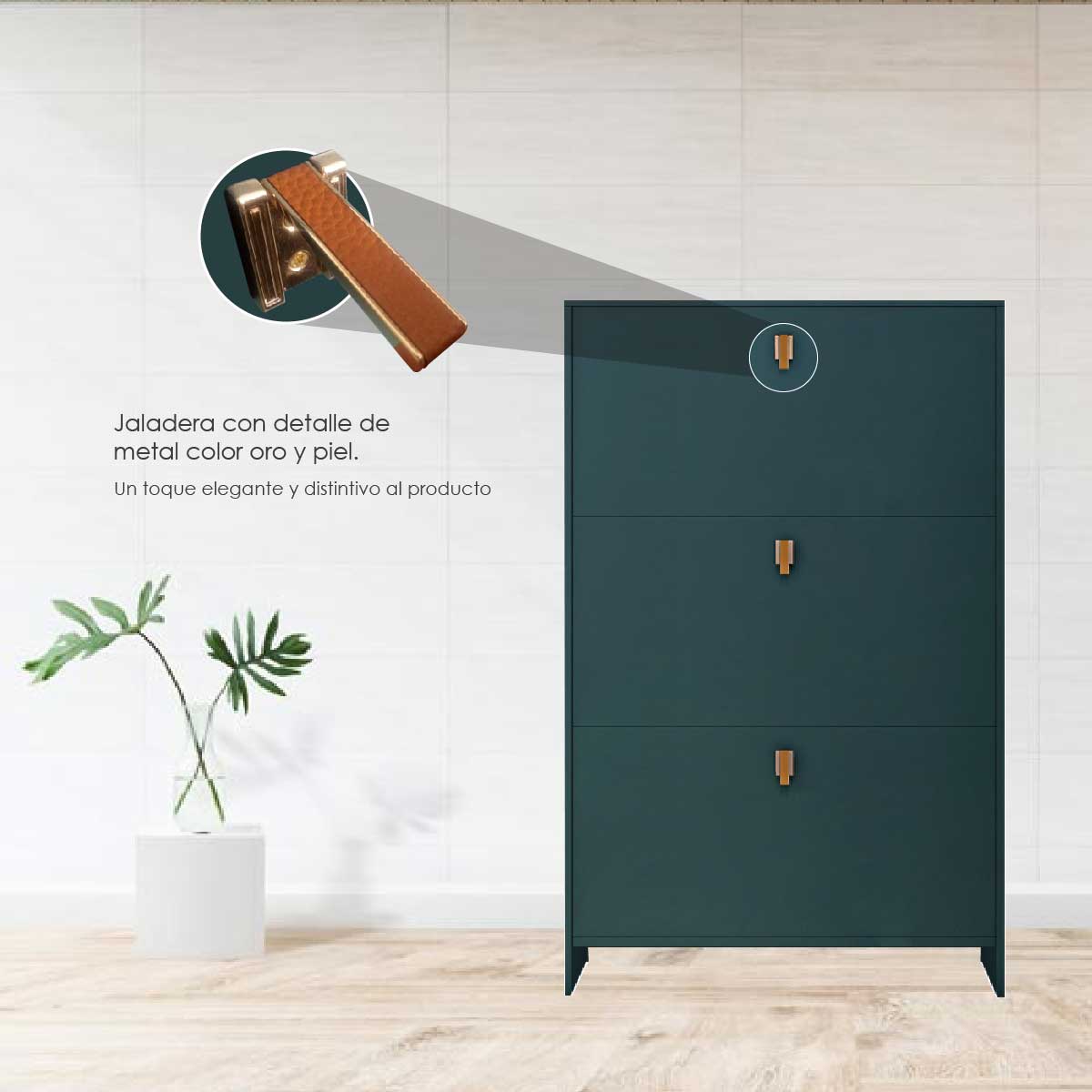 Zapatera mueble, organizador de zapatos de MDP 80 cm doble fila.