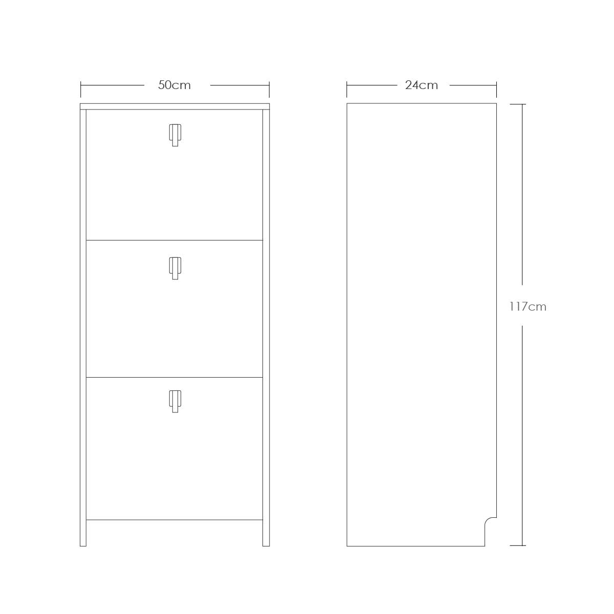 Zapatera mueble, organizador de zapatos de MDP 50cm