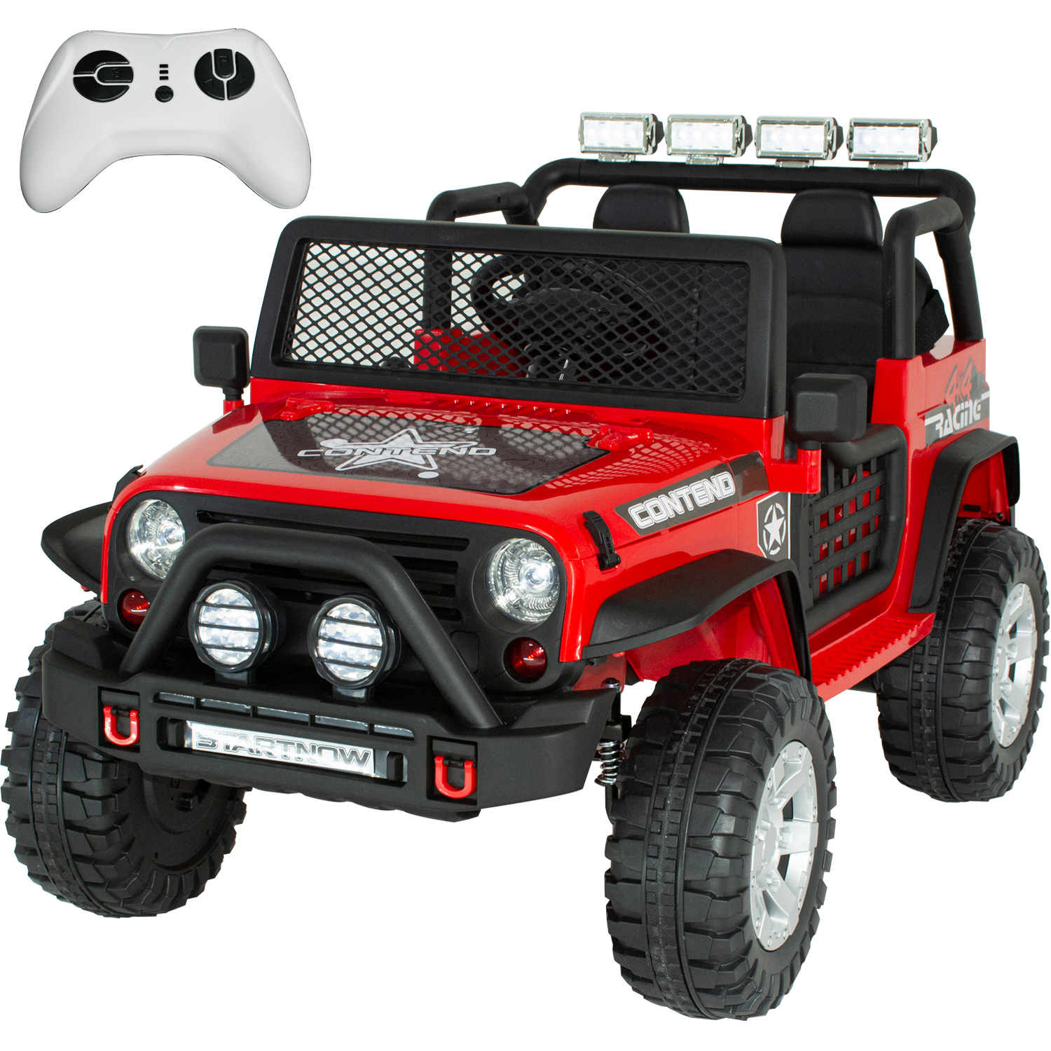Montable Electrico Jeep 4x4 8 km/h Rojo Camioneta Little Monkey