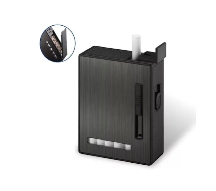 Cigarrera Con Encendedor Electrónico Usb Arco Plasma 2 En 1