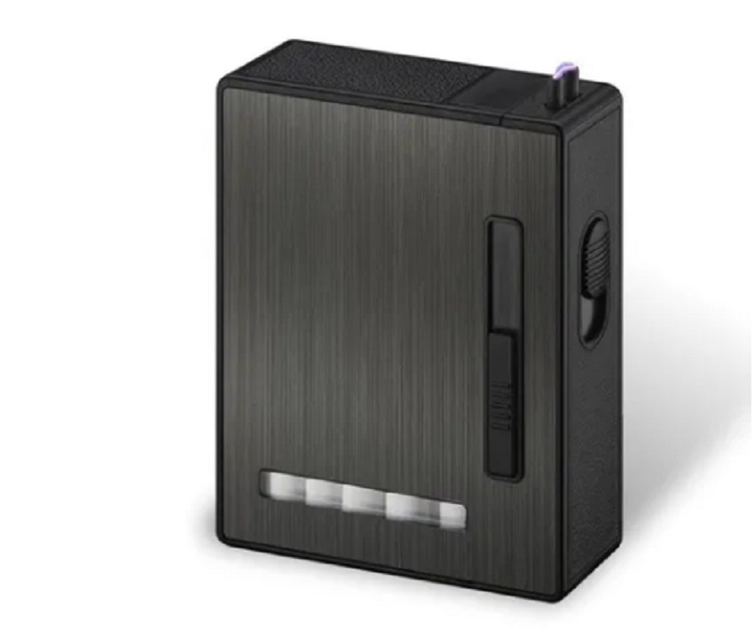 Cigarrera Con Encendedor Electrónico Usb Arco Plasma 2 En 1