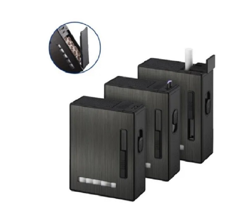 Cigarrera Con Encendedor Electrónico Usb Arco Plasma 2 En 1