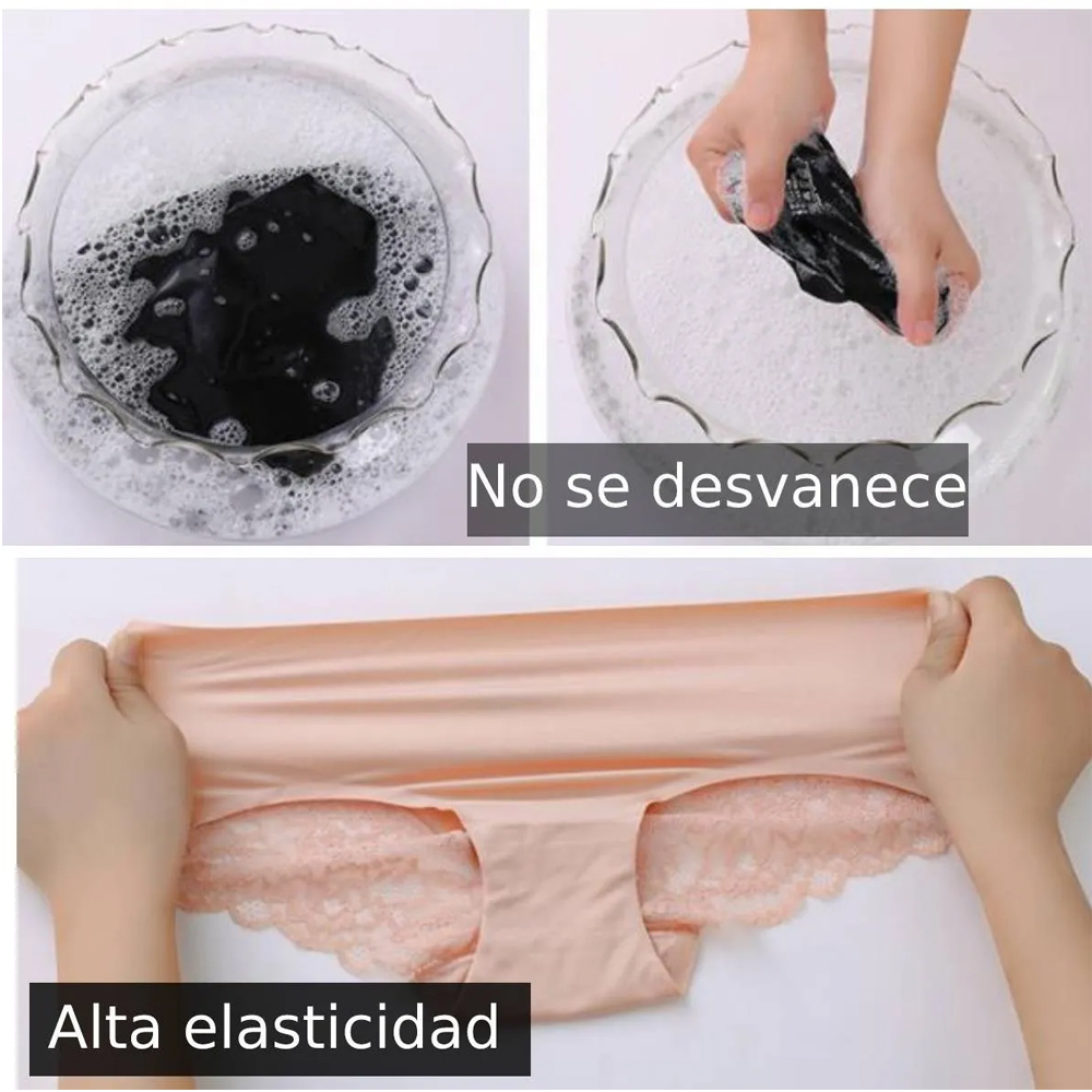 Pantaletas De Encaje Sin Costura Para Mujer, 6 Piezas