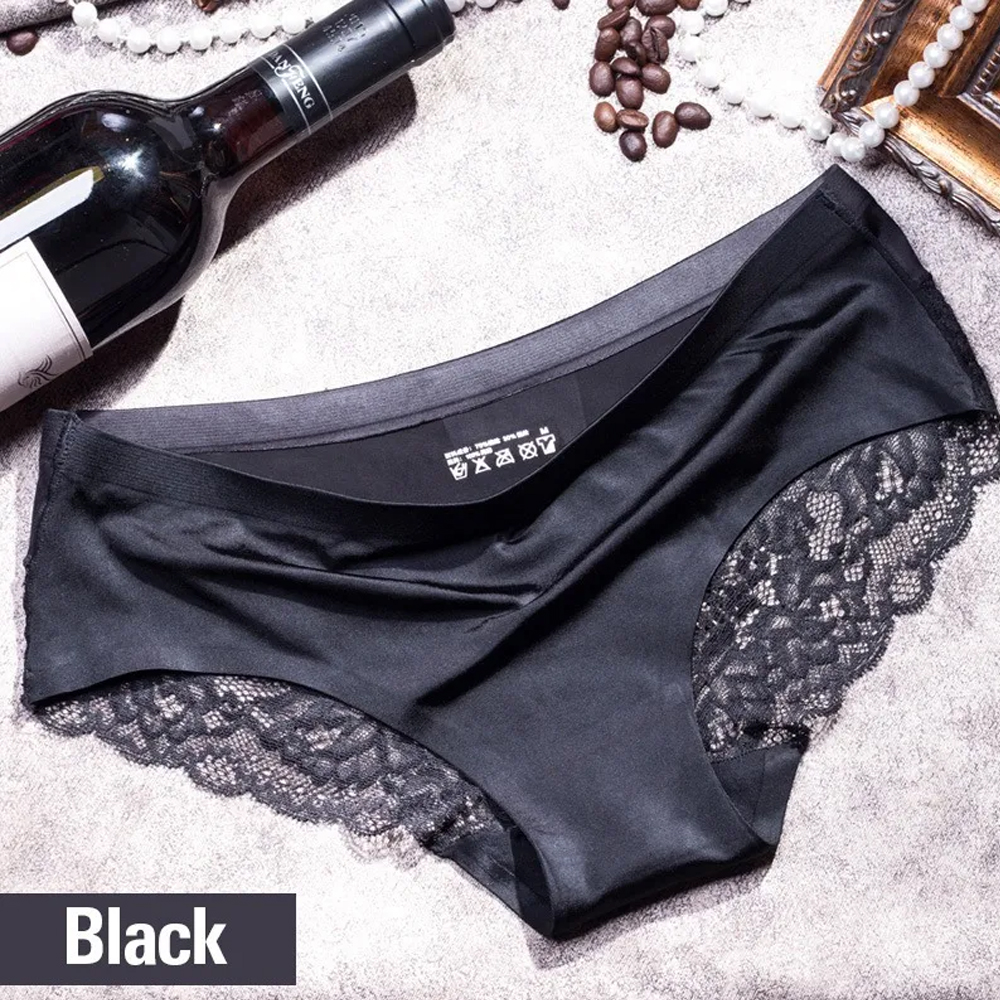 Pantaletas De Encaje Sin Costura Para Mujer, 6 Piezas