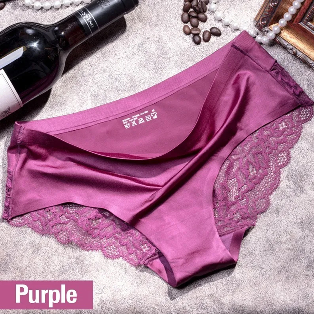 Pantaletas De Encaje Sin Costura Para Mujer, 6 Piezas