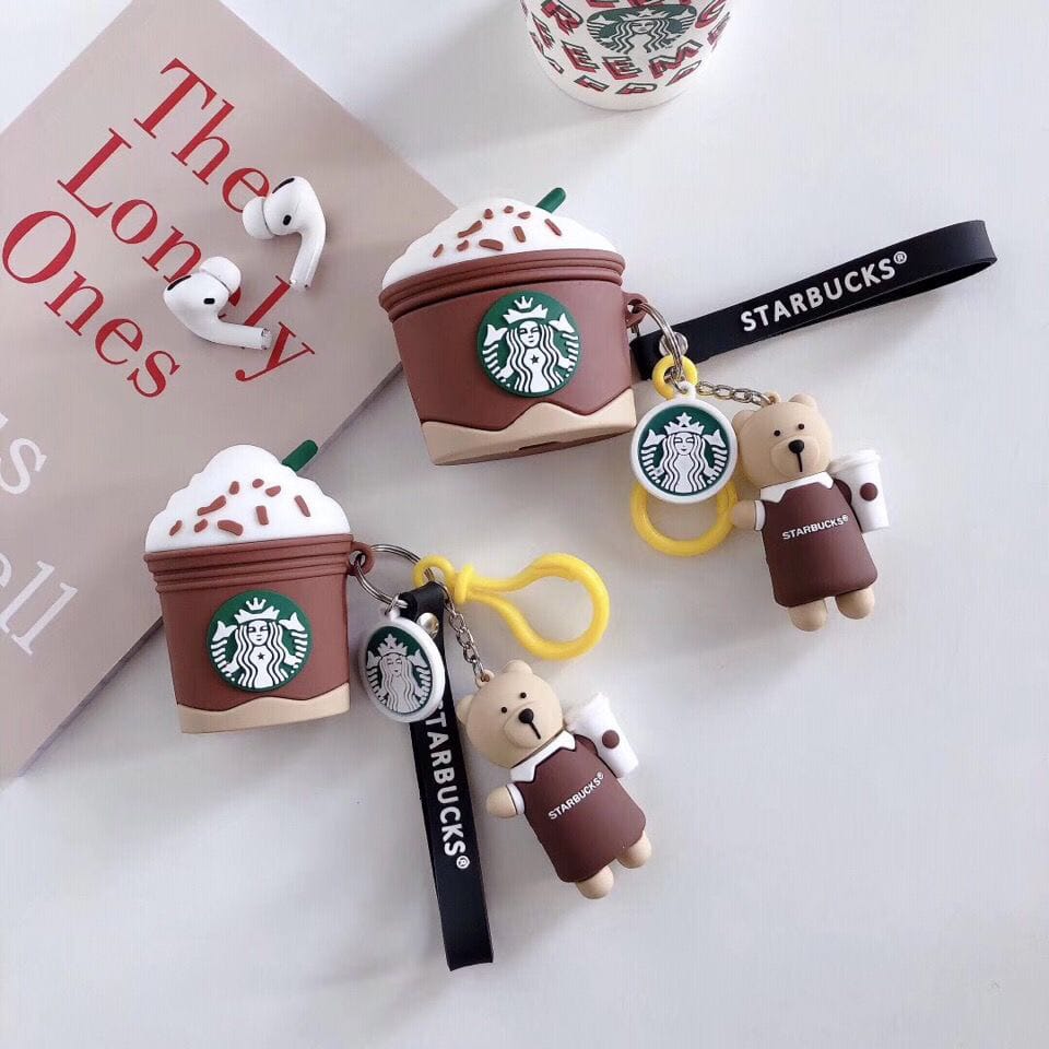 Funda 3D Airpods Generacion Pro Diseño Oso Vaso Starbucks
