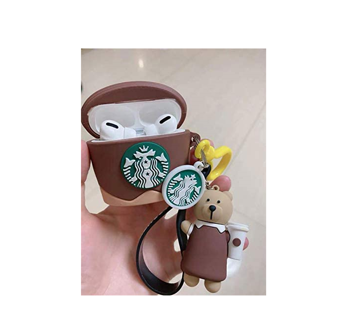 Funda 3D Airpods Generacion Pro Diseño Oso Vaso Starbucks