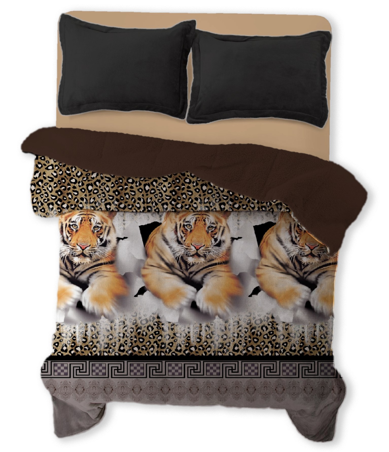 Cobertor de algodón para cama individual con dibujo de tigre y estampado  animal, estilo pintu…Ver más Cobertor de algodón para cama individual con